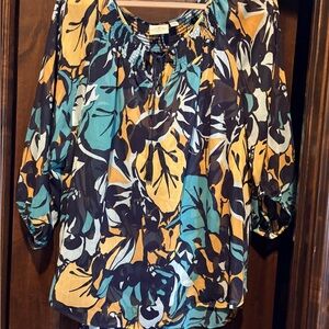St. John's Bay Multicolor Floral Blouse